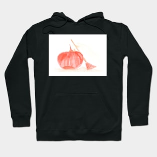 halloween, pumpkin, harvest, food, vegetable, diet, vegetarian, nature, autumn, watercolor, broom Hoodie